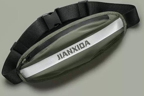 Heuptas hardlopen – Waterdicht nylon riemtasje – Neon kleuren – Verstelbare tailleband 60-140 cm – Groen-Money belt-Ilumina Benelux