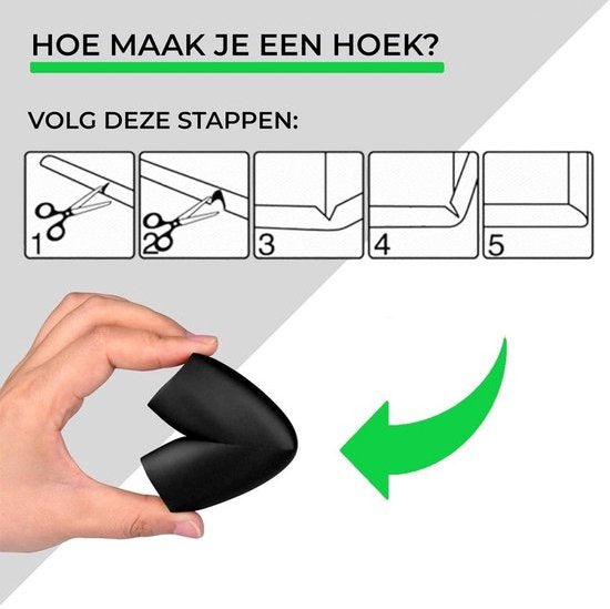 Hoekbeschermer tafel – 2 Meter knipbaar – Flexibel & duurzaam – Meubelbescherming voor hoeken – Mint-Hoekbescherming voor kinderen-Ilumina Benelux
