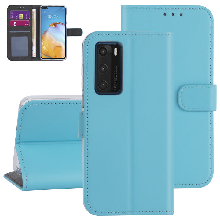 Hoesje voor Huawei P40 - LichtBlauw - Book Case - Kaarthouder-Hoesjes-Ilumina Benelux