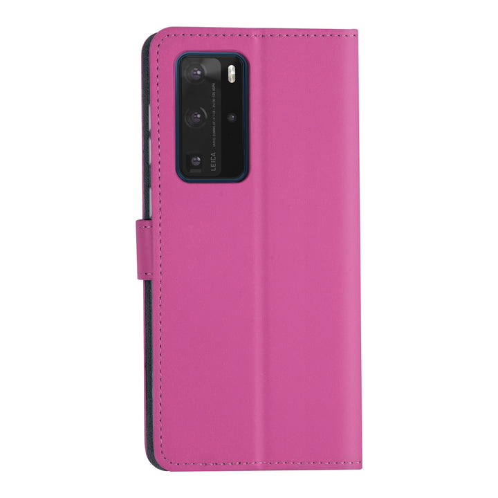 Hoesje voor Huawei P40 Pro - Felroze - Book Case - Kaarthouder-Hoesjes-Ilumina Benelux