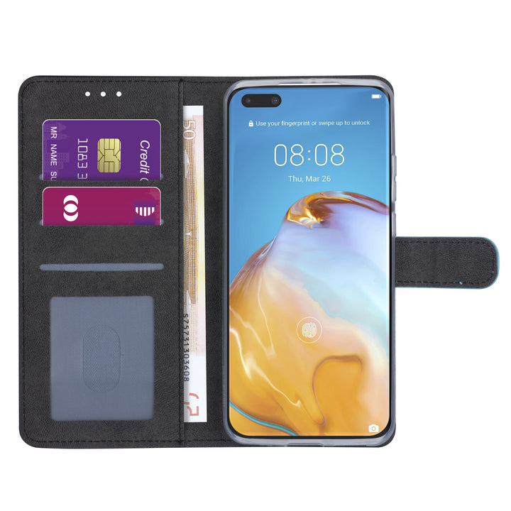Hoesje voor Huawei P40 Pro - LichtBlauw - Book Case - Kaarthouder-Hoesjes-Ilumina Benelux