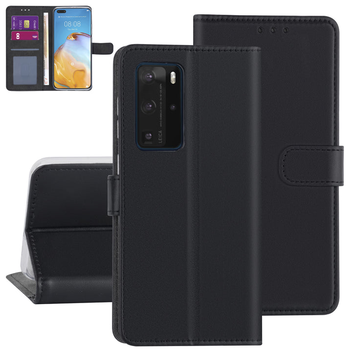 Hoesje voor Huawei P40 Pro - Zwart - Book Case - Kaarthouder-Hoesjes-Ilumina Benelux