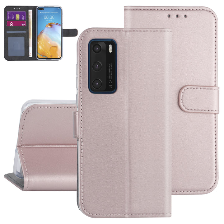 Hoesje voor Huawei P40 - Rose Gold - Book Case - Kaarthouder-Hoesjes-Ilumina Benelux