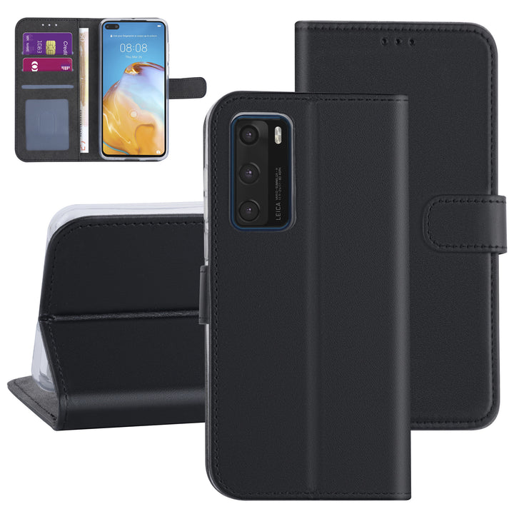 Hoesje voor Huawei P40 - Zwart - Book Case - Kaarthouder-Hoesjes-Ilumina Benelux