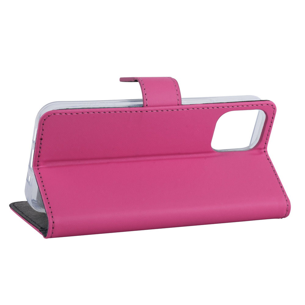 Hoesje voor iPhone 12-12 Pro - Felroze - Book Case - TPU-Hoesjes-Ilumina Benelux