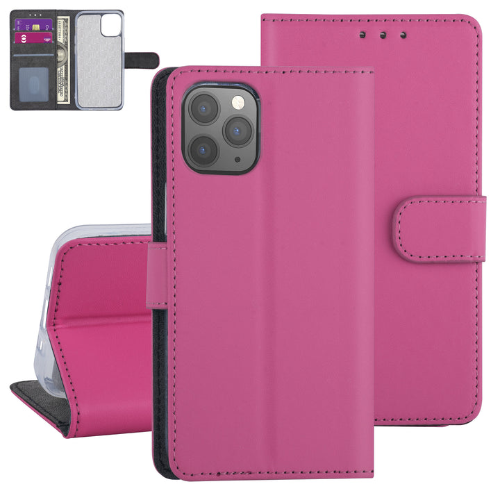 Hoesje voor iPhone 12-12 Pro - Felroze - Book Case - TPU-Hoesjes-Ilumina Benelux