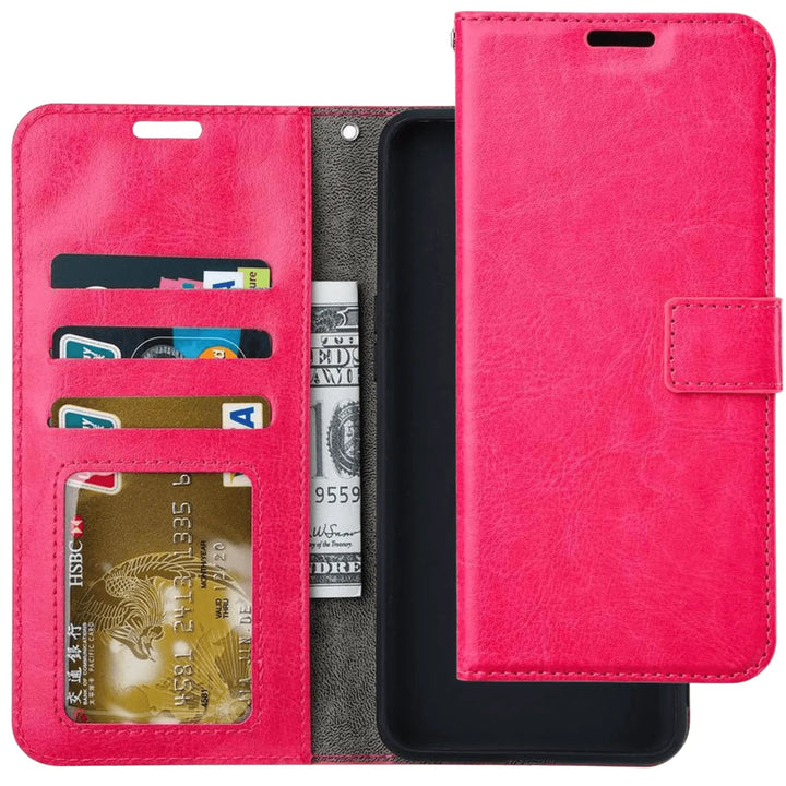 Hoesjes – Portemonnee Bookcase – Pasjeshouder – Magneetsluiting – Roze-Ilumina Benelux