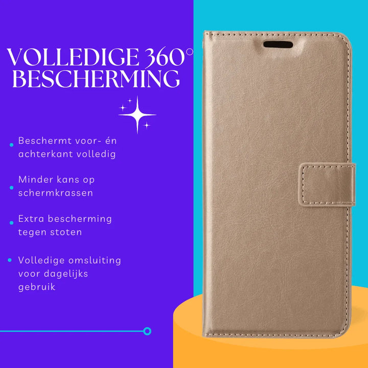 Portemonnee Hoes – Magneetsluiting – Pasjeshouder – Goud -Ilumina Benelux