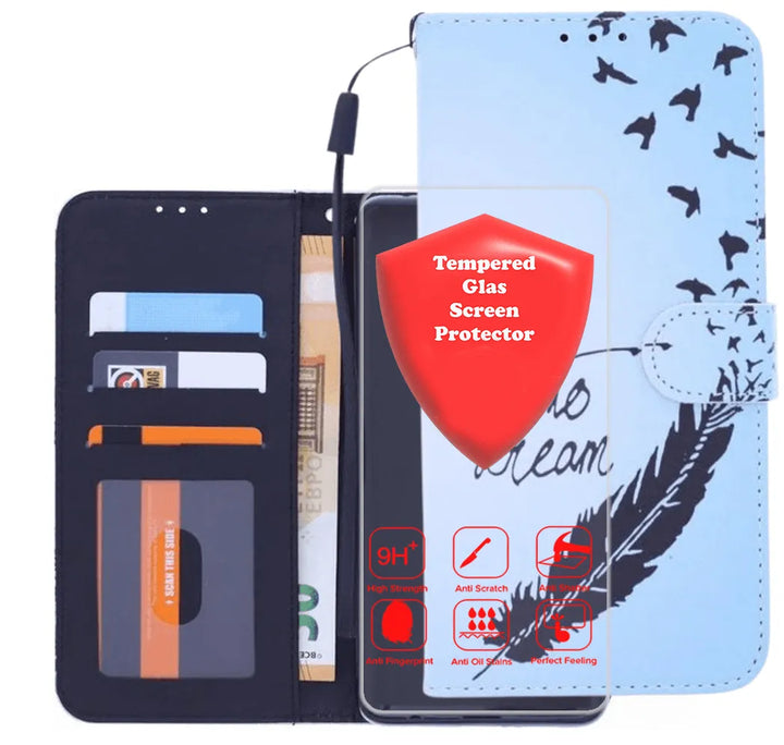 Hoesjes – Bookcase – Love To Dream Print – Met 2x Screenprotector – Zwart-Ilumina Benelux