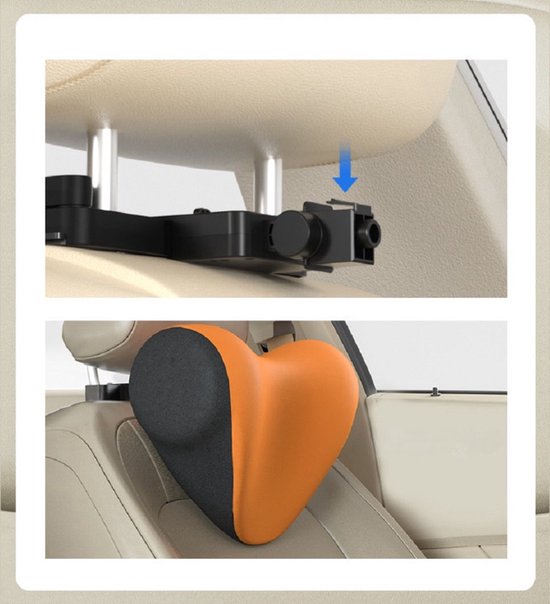 Hoofdsteun auto – Neksteun kussen – Ergonomisch hoofdkussen – Veiligheid & comfort – Zwart-Nekkussen (reizen)-Ilumina Benelux