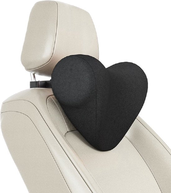 Hoofdsteun auto – Neksteun kussen – Ergonomisch hoofdkussen – Veiligheid & comfort – Zwart-Nekkussen (reizen)-Ilumina Benelux