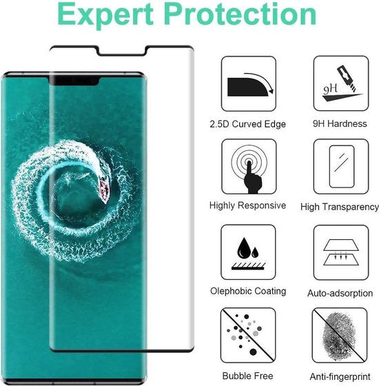 Huawei Mate 30 Pro Screenprotector Gehard 9H – Anti-kras – 3-Pack-Ilumina Benelux