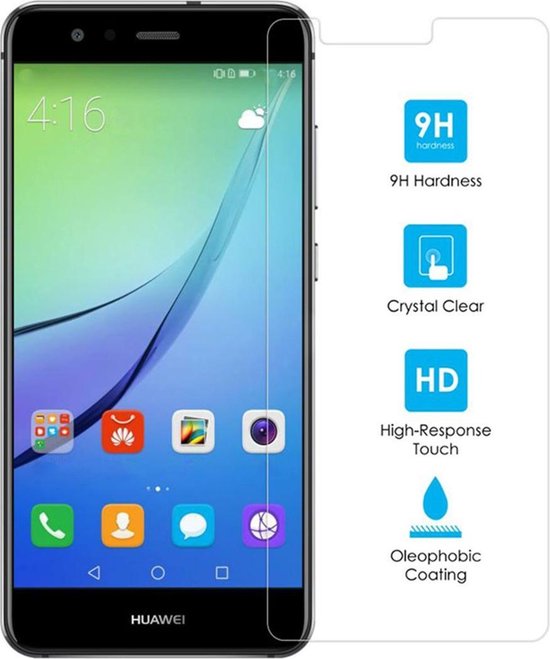 Huawei P10 Lite – 9H Gehard Glas – Anti Kras – Tempered Glas – 1-Pack-Ilumina Benelux