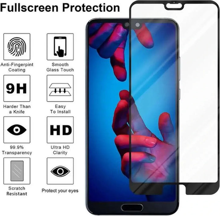 Huawei P20 Pro Screenprotector Full Cover – 9H Gehard Glas – 1-Pack-Ilumina Benelux