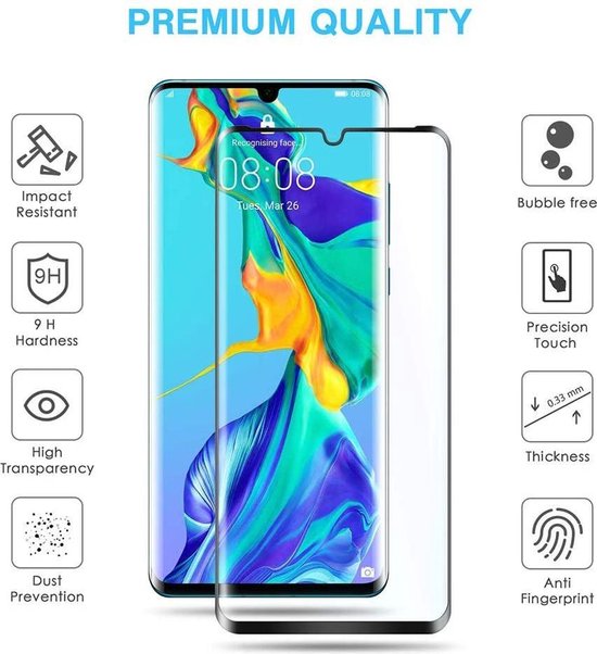 Huawei P30 Lite & P30 Lite New Edition 2020 Screenprotector Gehard 9H – Anti-kras – 3-Pack-Ilumina Benelux