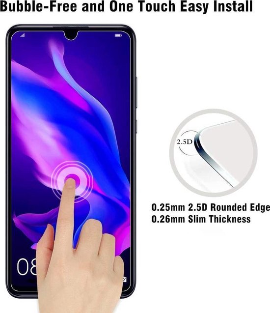 Huawei P30 Lite & P30 Lite New Edition 2020 Screenprotector Gehard 9H – Anti-kras – Tempered Glas – 1-Pack-Ilumina Benelux