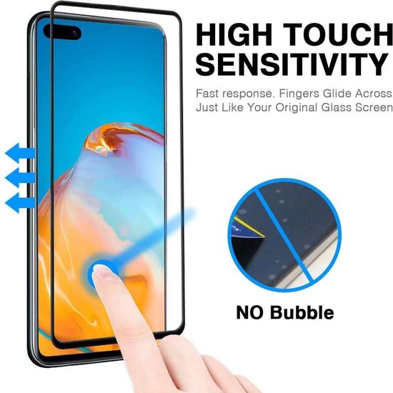 Huawei P40 – Gehard Glas Screenprotector Full Cover – Anti-kras-Ilumina Benelux
