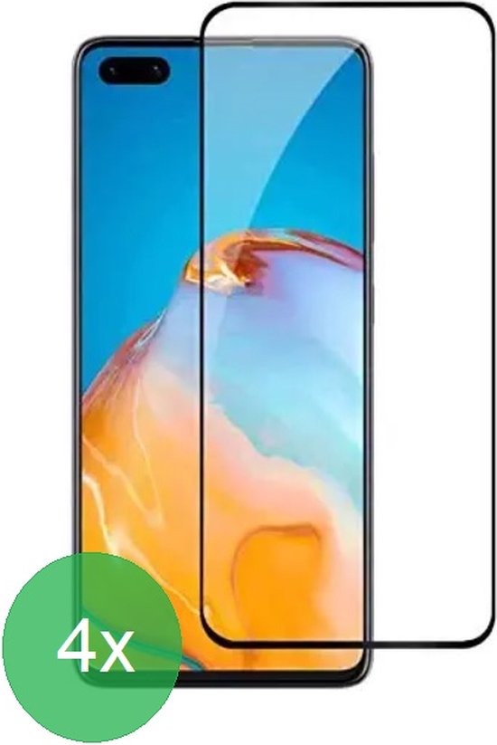 Huawei P40 Pro Screenprotector Gehard 9H Screenprotector Full Cover – 4-Pack-Ilumina Benelux