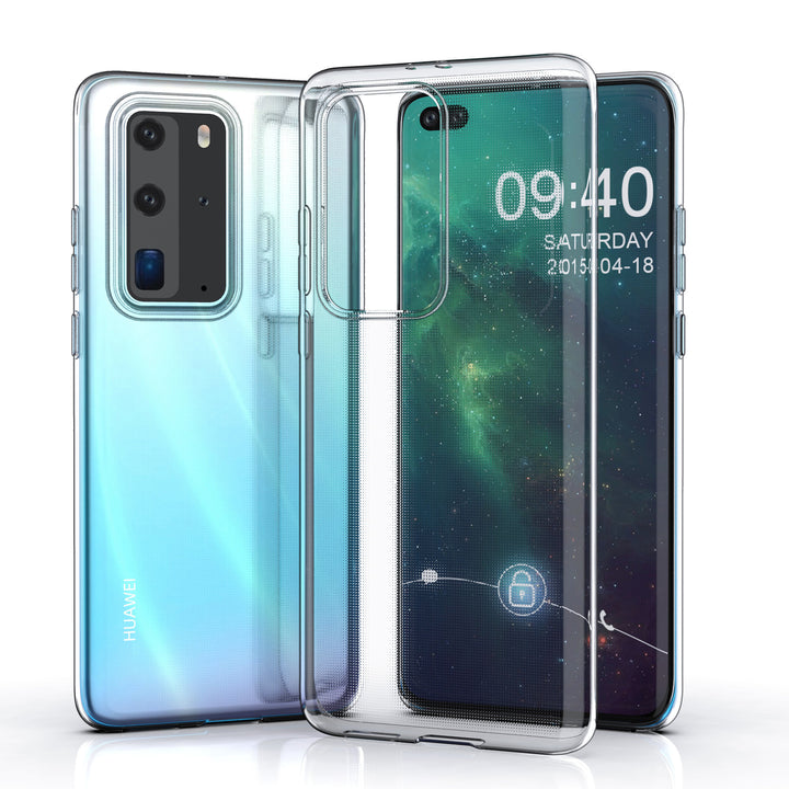 Huawei P40 Pro Transparant Back Cover hoesje - silicone-Hoesjes-Ilumina Benelux
