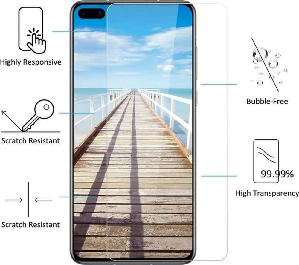 Huawei P40 Screenprotector Gehard 9H – Anti-kras – 1-Pack-Ilumina Benelux