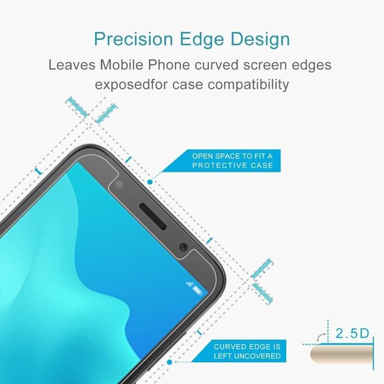 Huawei Y5 2018 Screenprotector Gehard 9H – Anti-kras – 1-Pack-Ilumina Benelux