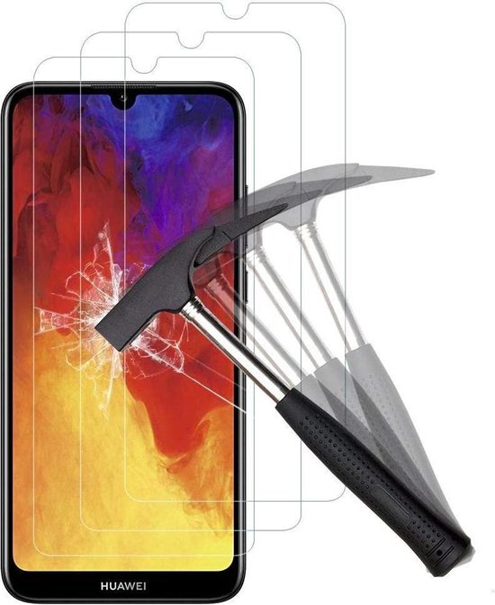 Huawei Y5 2019 Screenprotector Gehard 9H – Anti-kras – 3-Pack Tempered Glas-Ilumina Benelux