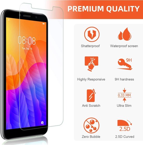 Huawei Y5p / Honor 9S Screenprotector Gehard 9H – Anti-kras – 2-Pack-Ilumina Benelux