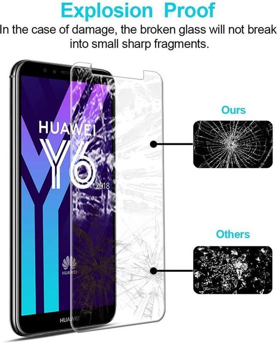 Huawei Y6 2018 Screenprotector Gehard 9H – Anti-kras – 2-Pack Tempered Glas-Ilumina Benelux
