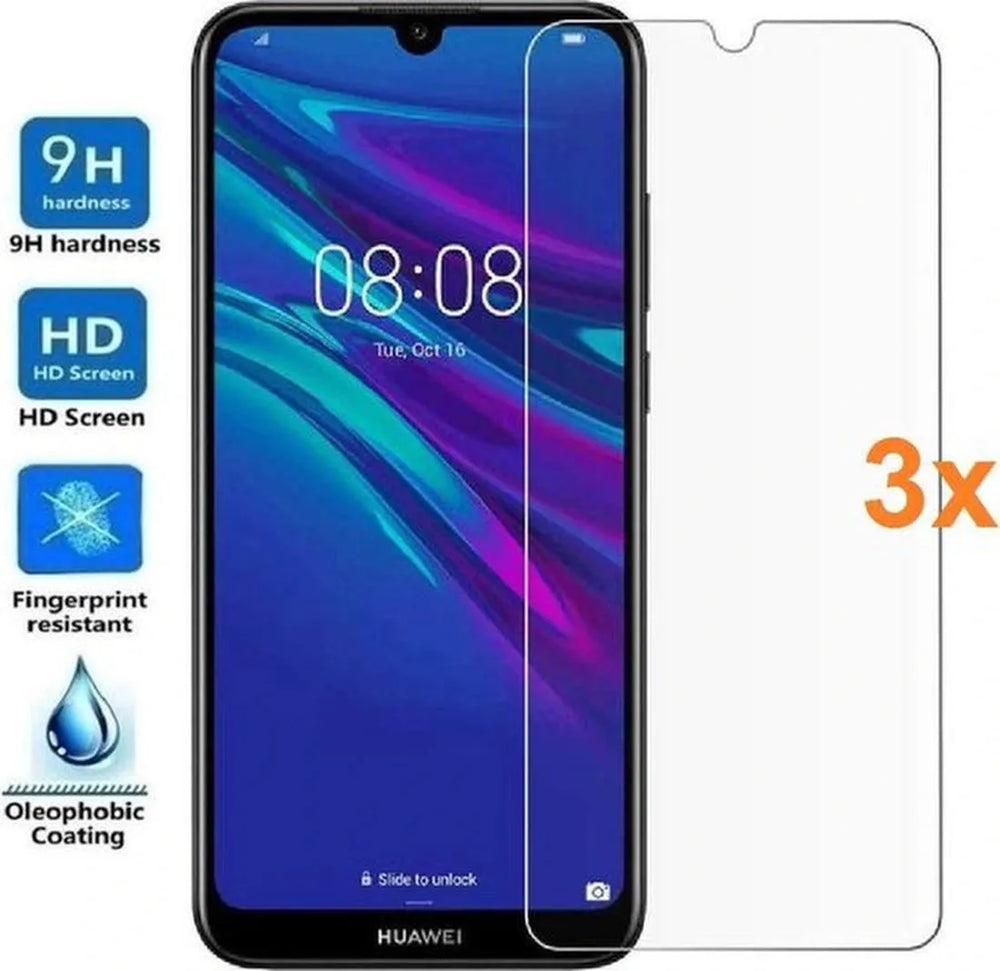 Huawei Y6 2019 Screenprotector Gehard 9H – Anti-kras – Tempered Glas – 1-Pack-Ilumina Benelux