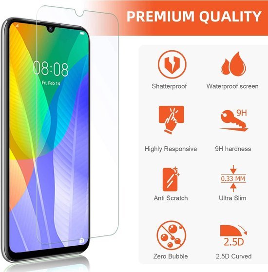 Huawei Y6p / Honor 9A Screenprotector Gehard 9H – Anti-kras – 2-Pack-Ilumina Benelux