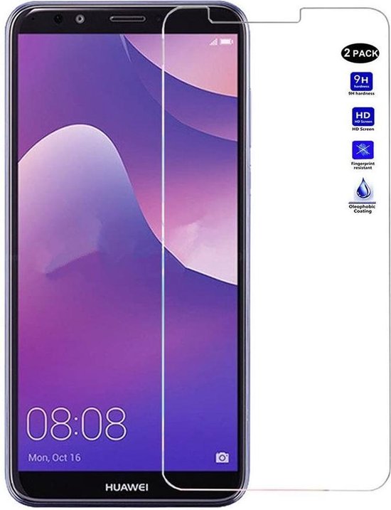 Huawei Y7 2018 Screenprotector Gehard 9H – Anti-kras – 3-Pack Tempered Glas-Ilumina Benelux