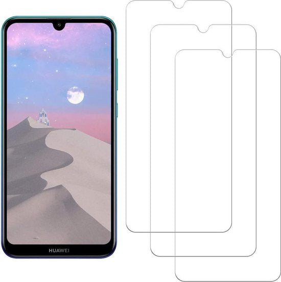 Huawei Y7 2019 Screenprotector Gehard 9H – Anti-kras – 3-Pack Tempered Glas-Ilumina Benelux