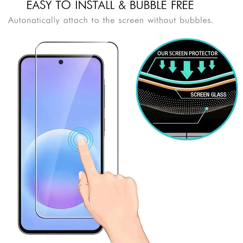 Samsung Galaxy A57 Screenprotector Gehard 9H – Anti-kras - 3-Pack Tempered Glas-Ilumina Benelux