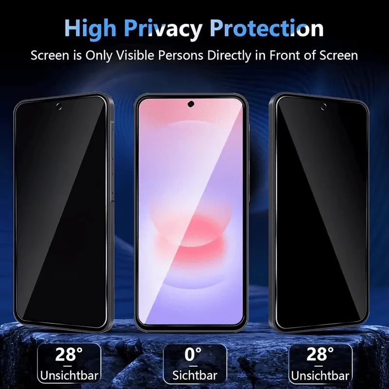 Samsung Galaxy A57 Screenprotector Privacy - Gehard Glas 9H – Anti-kras - 3-Pack Tempered Glas-Ilumina Benelux