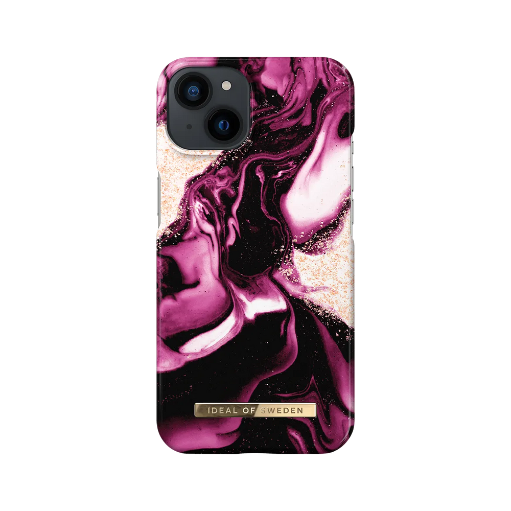 Ideal of Sweden iPhone 14 & 13 Backcover hoesje Golden Ruby Marble - Fashion Case - Ruby-Hoesjes-Ilumina Benelux