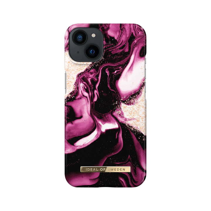 Ideal of Sweden iPhone 14 & 13 Backcover hoesje Golden Ruby Marble - Fashion Case - Ruby-Hoesjes-Ilumina Benelux
