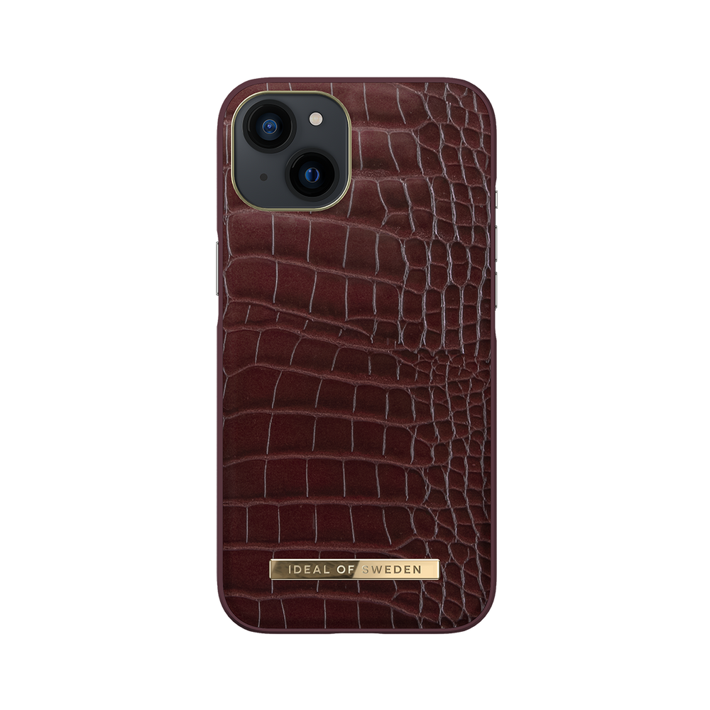 Ideal of Sweden iPhone 14 & 13 Backcover hoesje Scarlet Croco - Fashion Case - Scarlet-Hoesjes-Ilumina Benelux
