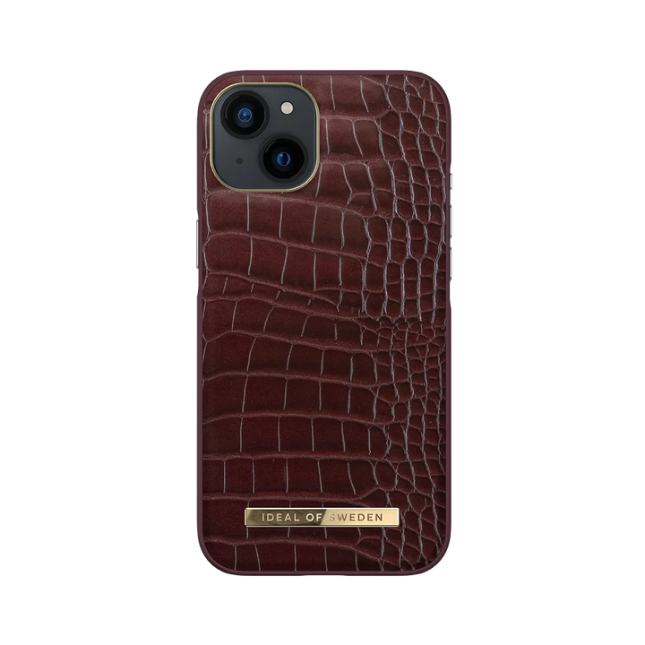 Ideal of Sweden iPhone 14 & 13 Backcover hoesje Scarlet Croco - Fashion Case - Scarlet-Hoesjes-Ilumina Benelux