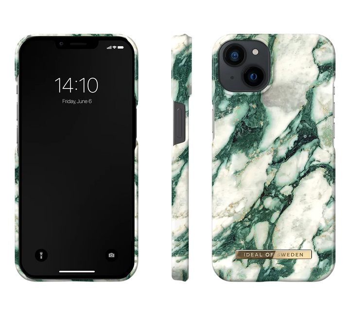 Ideal of Sweden iPhone 15 & 14 & 13 Backcover hoesje Calacatta Emerald Marble - Fashion Case - Calacatta-Hoesjes-Ilumina Benelux