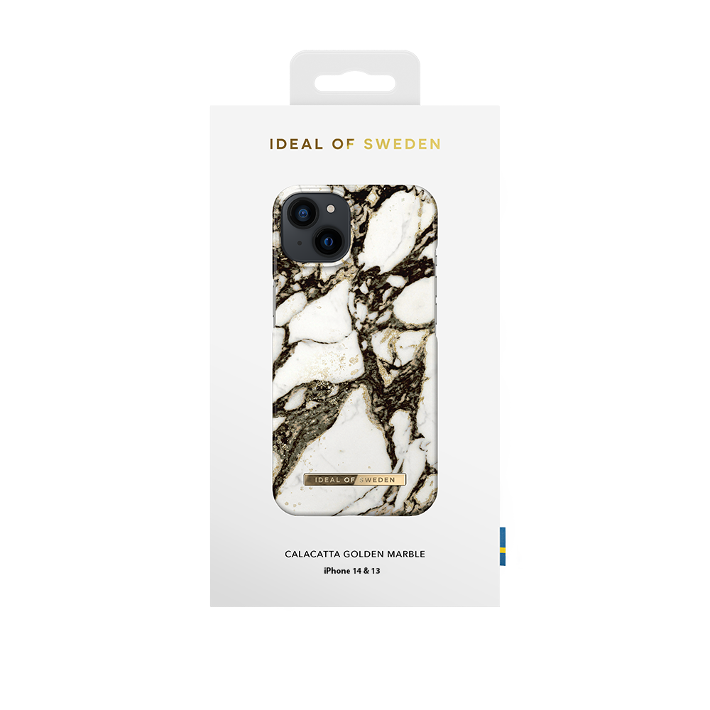 Ideal of Sweden iPhone 15 & 14 & 13 Backcover hoesje Calacatta Golden Marble - Fashion Case - Calacatta-Hoesjes-Ilumina Benelux