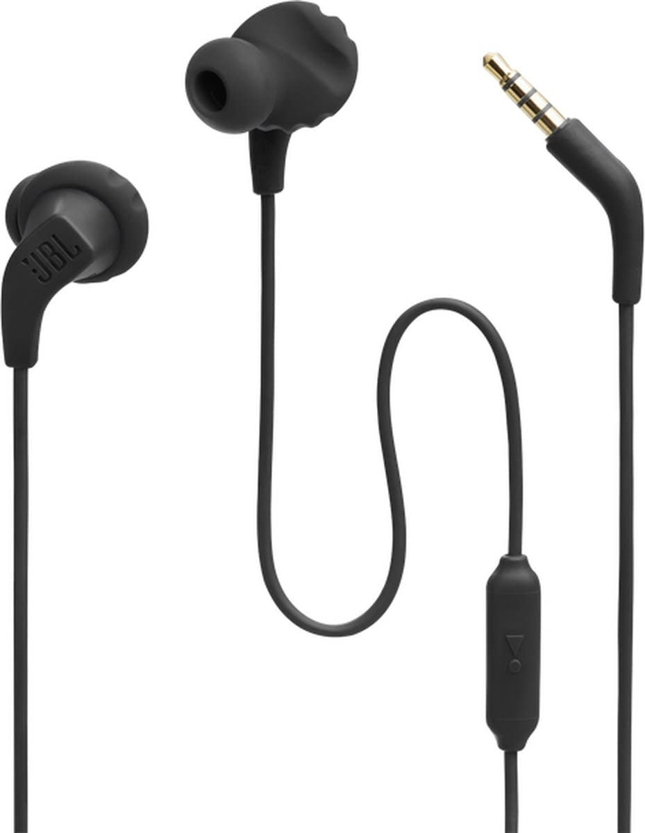 JBL Endurance Run 2 Wired Waterproof Sports In-Ear Earphone - Zwart-In-ear koptelefoon-Ilumina Benelux