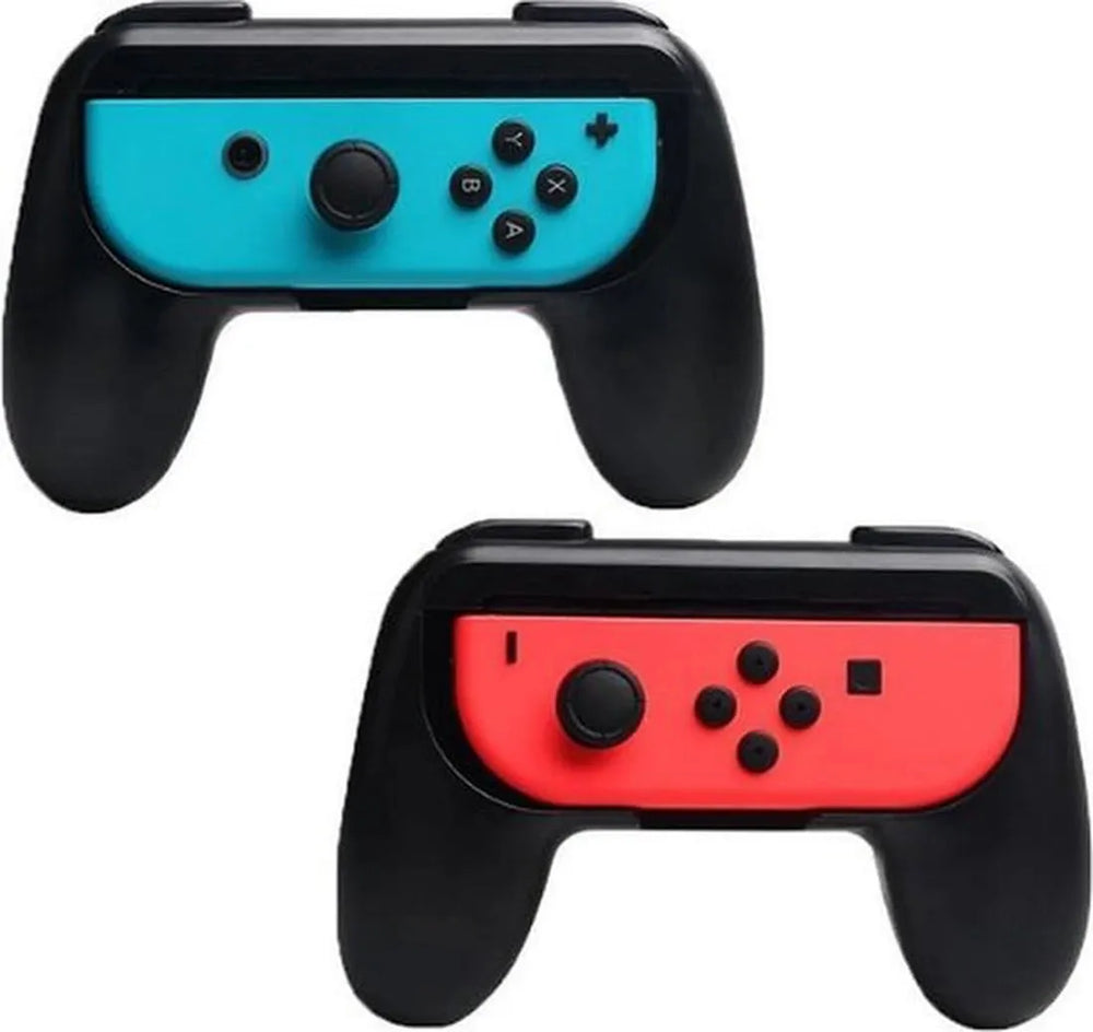 Joy-Con Grip Set – Handgrips – Geschikt voor Nintendo Switch – Antislip – Zwart-Ilumina Benelux