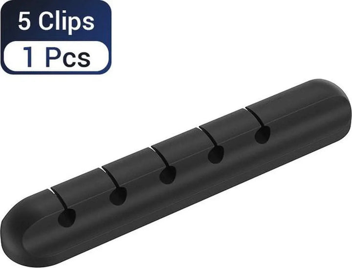 Kabel organizer – Siliconen kabelclips – Zelfklevend – Voor bureau & auto – Zwart-Kabel Organizer-Ilumina Benelux