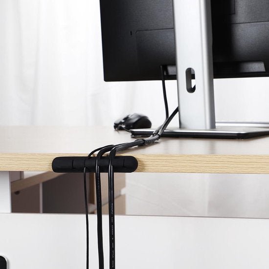 Kabel organizer – Siliconen kabelclips – Zelfklevend – Voor bureau & auto – Zwart-Kabel Organizer-Ilumina Benelux