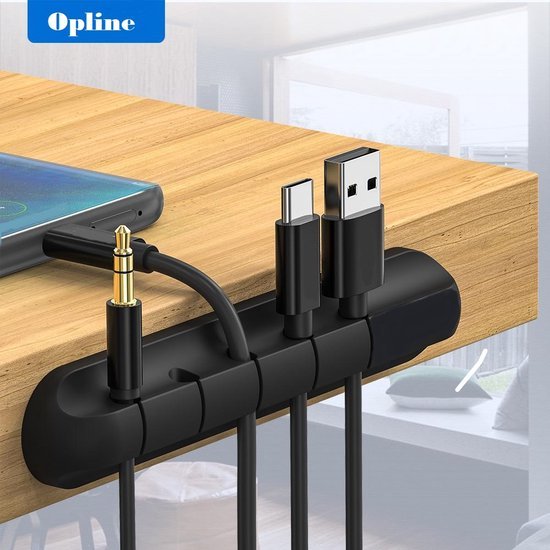 Kabel organizer – Siliconen kabelclips – Zelfklevend – Voor bureau & auto – Zwart-Kabel Organizer-Ilumina Benelux