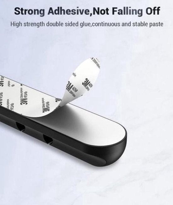Kabelhouder – Kabelclip voor 5 kabels – Bureau kabelorganizer – 2 Stuks – Zwart – TOPK-Kabel Organizer-Ilumina Benelux