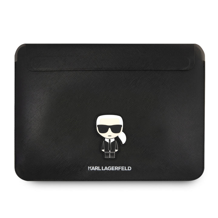 Karl Lagerfeld 14 Inch Laptop- en Tablet-Sleeve - Saffiano Ikonik - Zwart-Laptopcover-Ilumina Benelux