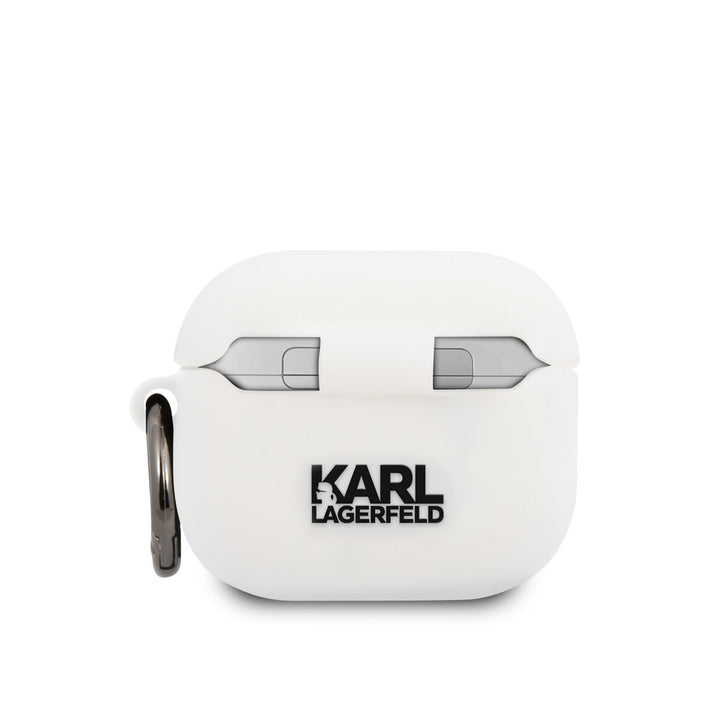 Karl Lagerfeld Airpods 3 Case - Silicone - Black RSG Logo - Wit-Koptelefoon case-Ilumina Benelux