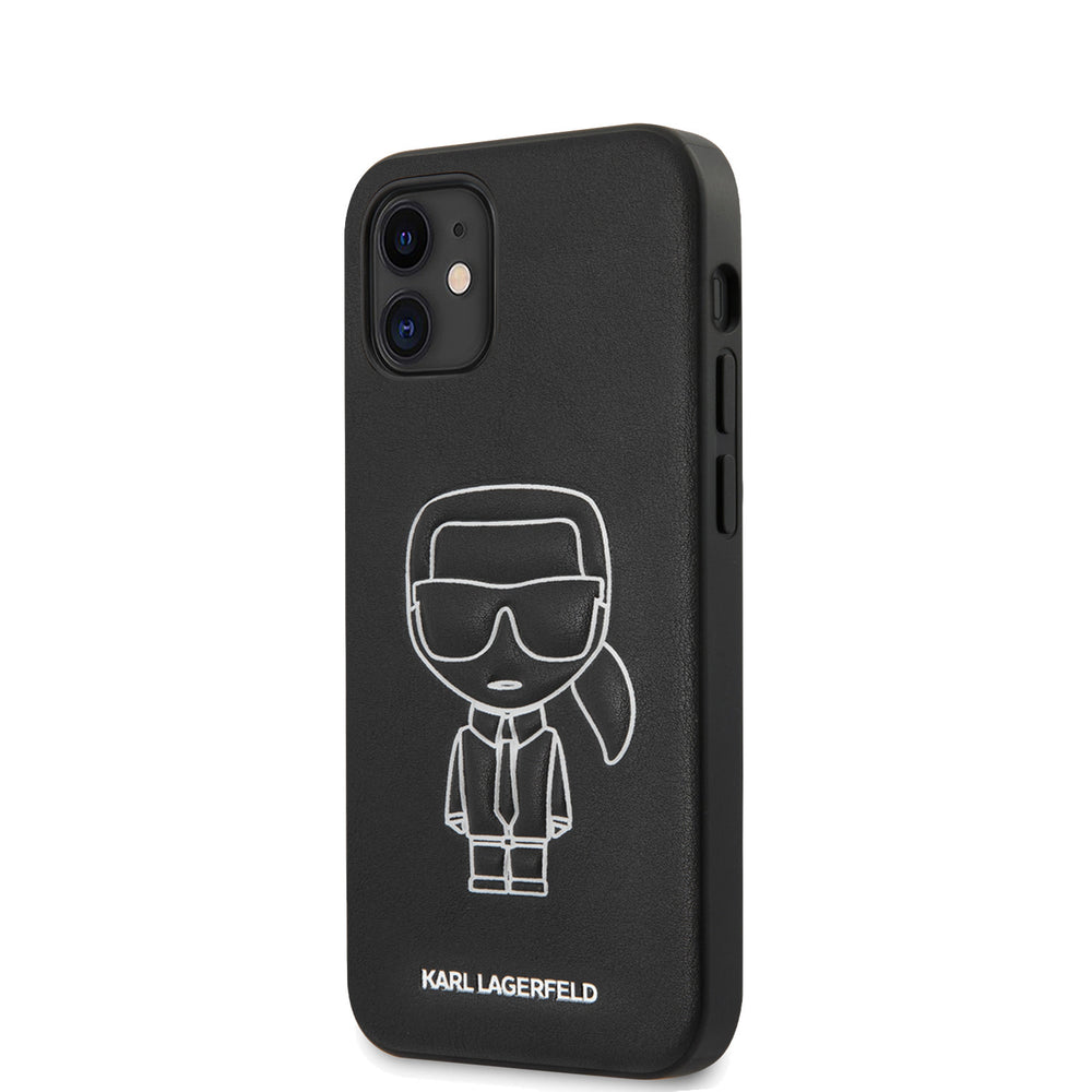 Karl Lagerfeld Apple iPhone 12 Mini Wit Backcover hoesje - Embossed-Hoesjes-Ilumina Benelux