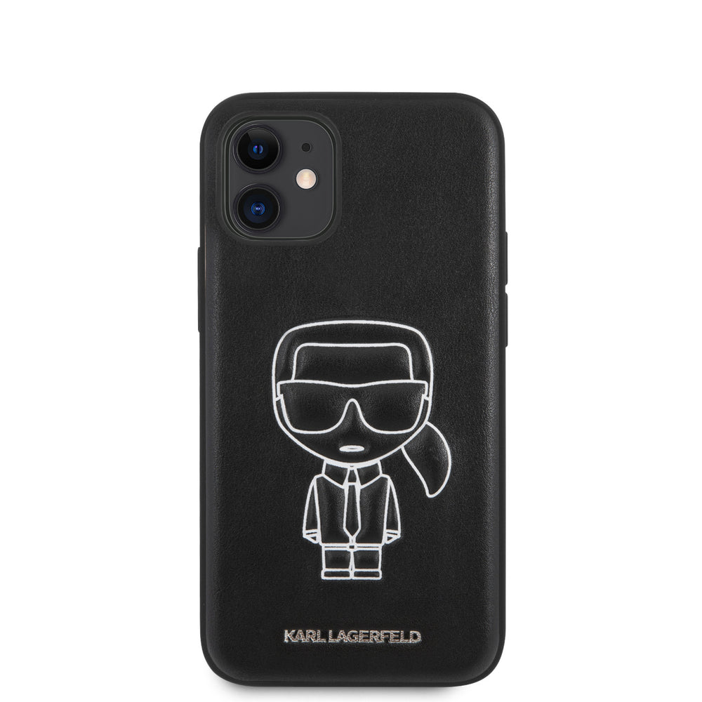 Karl Lagerfeld Apple iPhone 12 Mini Wit Backcover hoesje - Embossed-Hoesjes-Ilumina Benelux